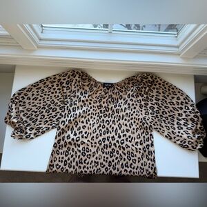 Fabrik Leapord Satin Blouse sz M